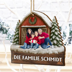 Personalisierter Holz-Weihnachtsanhänger mit Foto und Text