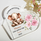 Tiermotiv-Personalisiertes Acrylherz Geschenk zum Muttertag