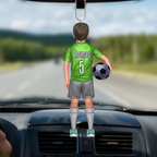 Fußballkind-Personalisierter Autoanhänger für Sohn und Tochter
