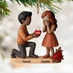Heiratsantrag für Paare – Personalisierte Acryl-Ornament mit Namen und Datum