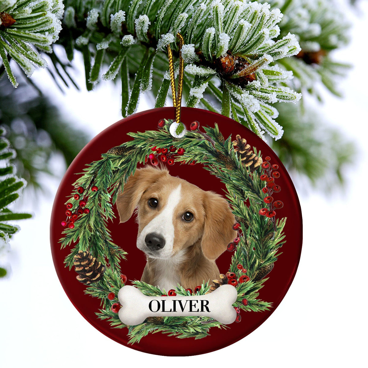 Individuelles Foto Keramikornament – Weihnachtsgeschenk für Tierliebhaber