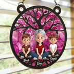 Oma/Mama und Kinder-Personalisierter Sonnenfänger mit Baummotiv