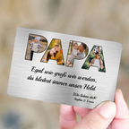 PAPA Wallet Card - Personalisierte Brieftaasche-Karte mit Fotos und Text Geschenk für Vater