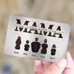 Mama, wir haben dich lieb- Wallet Card mit Familie Personalisierte Brieftasche-Karte