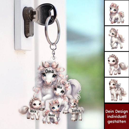 Pony-Personalisiertes Acryl-Schlüsselanhänger