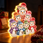 Personalisiertes LED-Nachtlicht für Oma – Schneemann-Motiv mit Namen