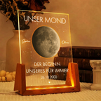 Personalisiertes LED-Nachtlicht mit Mondphase für Paare