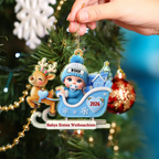 Babys Erstes Weihnachten - Personalisierter Christbaumschmuck mit Name und Jahr