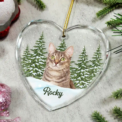 Herzornament mit Foto Personalisierter Christbaumschmuck