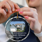 Personalisierter Weihnachtsanhänger – Unser neues Zuhause