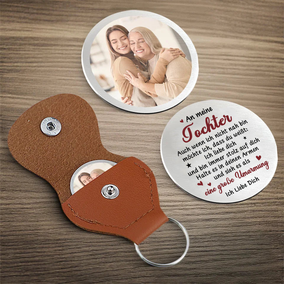 Taschenumarmung mit Foto und Sprüche Geschenk für Tochter, Sohn, Enkel und Enkelin