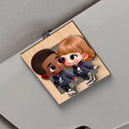 Personalisiertes Sonnenblendenclip mit Liebespaar LGBT