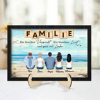 Personalisierter Holzaufsteller mit Familien Geschenk für Papa, Mama, Opa und Oma