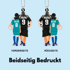 Vater und Kind-Personalisierter Acrylanhänger im Fußball Motiv