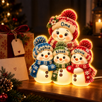 Personalisiertes LED-Nachtlicht für Oma – Schneemann-Motiv mit Namen