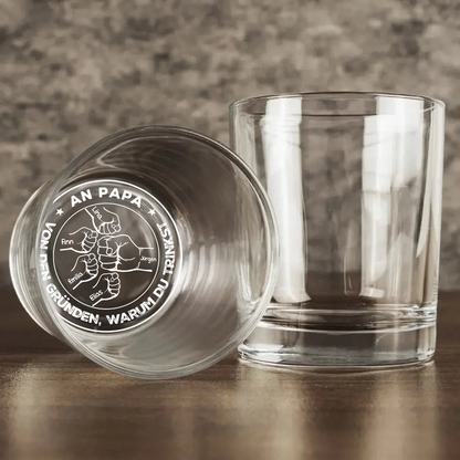 Faußstoß- Personalisiertes Whisky-Glas Geschenk für Vater