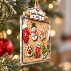 Personalisierter Acryl-Weihnachtsanhänger – Lebkuchen-Motiv