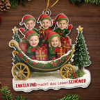Acrylanhänger mit Fotos und Text Personalisierter Christbaumschmuk für Oma und Opa