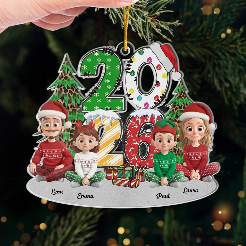 2025 Personalisierter Christbaumanhänger mit Familie Acrylornament