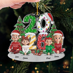 2025 Personalisierter Christbaumanhänger mit Familie Acrylornament