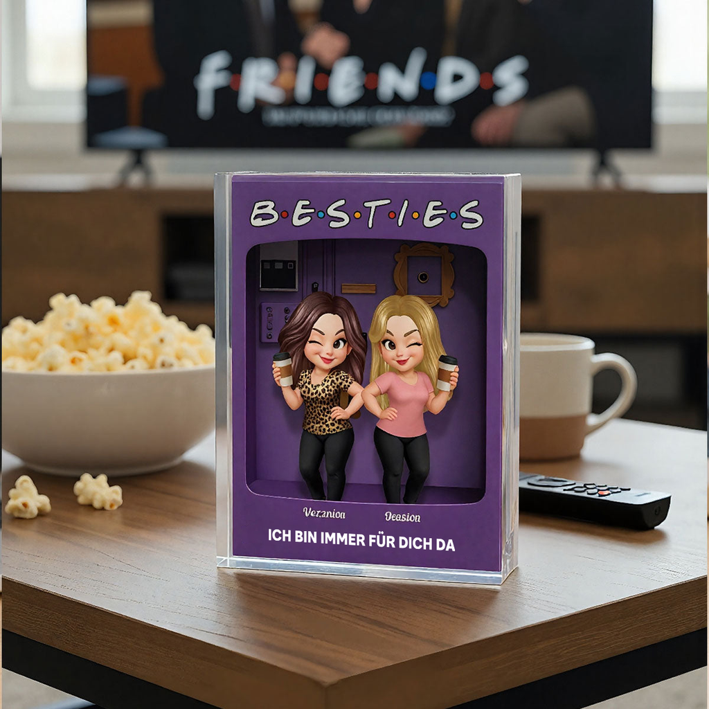 Personalisierter Acrylglas-Aufsteller für Beste Freundinen und Schwester