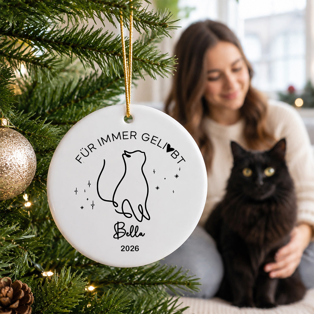 Personalisierter Keramik-Anhänger – Erinnerung an deine Katze