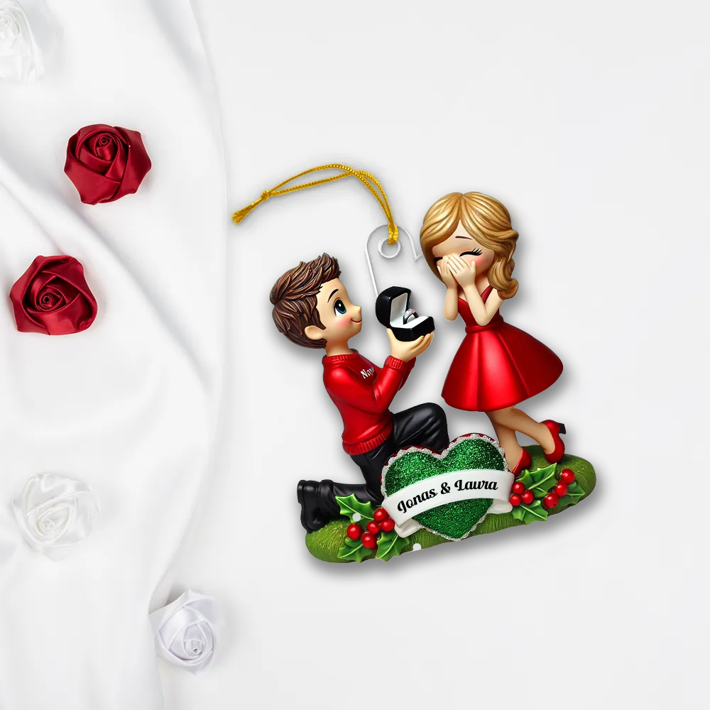 Heiratsantrag - Acrylanhänger mit Namen Geschenk für Paar