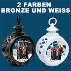Kerzenlicht-Laternenornamente mit Foto Weihnachtsgeschenk für Familie