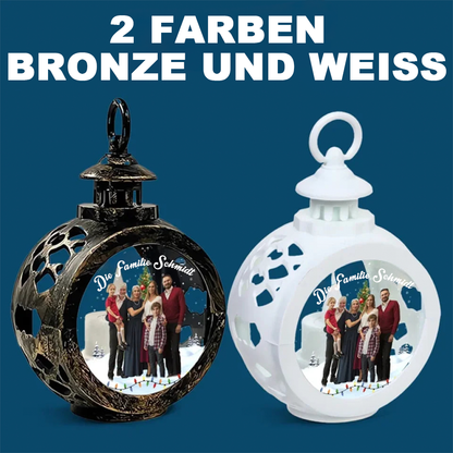 Kerzenlicht-Laternenornamente mit Foto Weihnachtsgeschenk für Familie