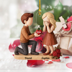 Heiratsantrag für Paare – Personalisierte Acryl-Ornament mit Namen und Datum