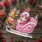 Babys Erstes Weihnachten - Personalisierter Christbaumschmuck mit Name und Jahr