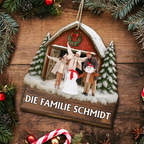 Personalisierter Holz-Weihnachtsanhänger mit Foto und Text
