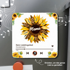 Sonnenblumen- Acryl-Kühlschrankmagnet mit Musik