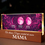 "An diesen Tagen wurdest du unsere Mama" Personalisiertes LED-Nachtlicht mit Mondphasen und Text