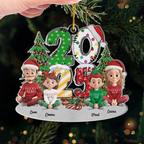 2025 Personalisierter Christbaumanhänger mit Familie Acrylornament