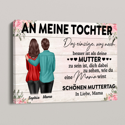 An meine Tochter/Schwiegertochter – Personalisiertes Wandbild Poster