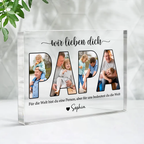 PAPA Acrylblock mit Fotos, Text und Namen