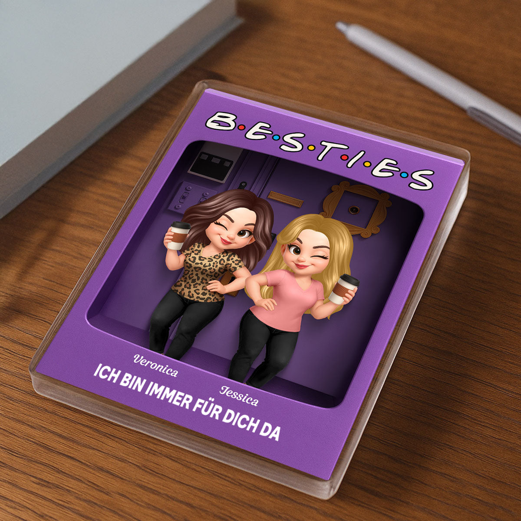 Personalisierter Acrylglas-Aufsteller für Beste Freundinen und Schwester