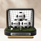 Fußballtor-Personalisierter Holzaufsteller mit Namen Geschenk für Vater