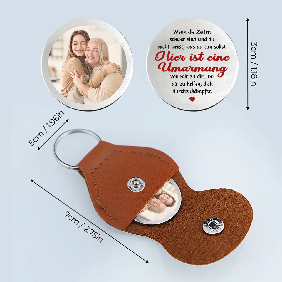 Taschenumarmung mit Foto für Familie