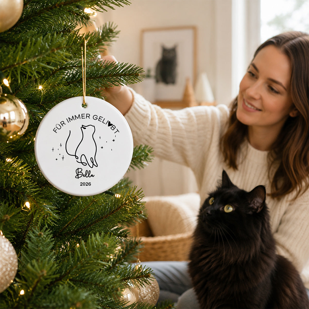 Personalisierter Keramik-Anhänger – Erinnerung an deine Katze