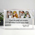 PAPA-Acrylblock mit Fotos,Text und Name Geschenk für Vater