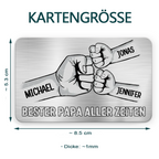 Personalisierte Brieftasche-Karte mit Fausstoß Wallet Card für Papa