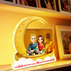 Paar unter dem Mond - Personalisierte LED-Lichtbox Geschenk für Paar