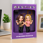 Personalisierter Acrylglas-Aufsteller für Beste Freundinen und Schwester