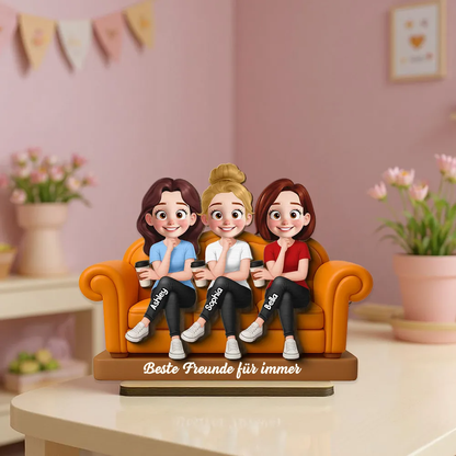 Personalisierte Holztafel mit 2-5 Frauen Geschenk für Schwestern und besten Freundinnen