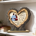 Personalisierter Holzaufsteller im Herzform für Paar