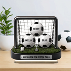 Fußballtor-Personalisierter Holzaufsteller mit Namen Geschenk für Vater