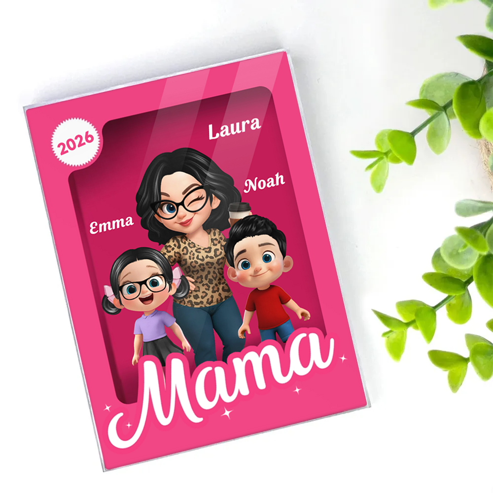 Frau und Kinder-Personalisierter Acrylblock mit eine Frau und 1-5 Kinder Geschenk für Mama und Oma