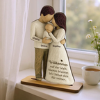 Eltern mit Baby - Personalisierter Holzaufsteller mit Gravur Geschenk für frischgebackene Papa und Mama